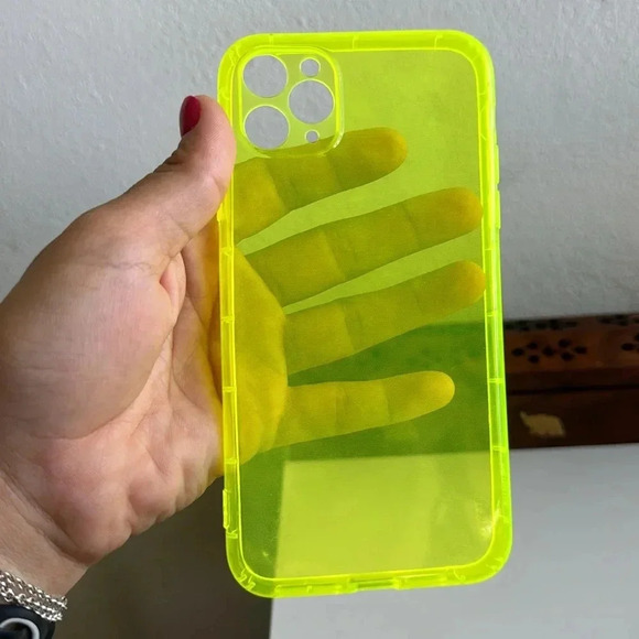 Neon Yellow iPhone 11 Pro Max Soft Case – Shockproof - Picture 4 of 5